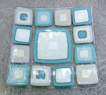 Glass Platter by Kristine R Synowka